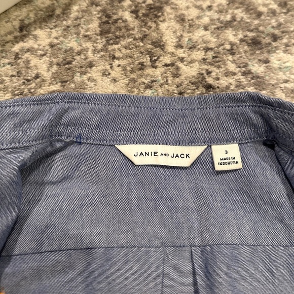 Janie and Jack Boys Tiger Embroidered Oxford Shirt - Picture 8 of 12